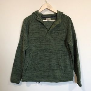 Green 3/4 Button Down Fleece